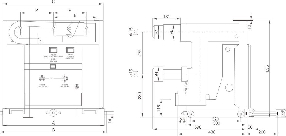 VZF(R)-12 户内中置固封式真空负荷开关-熔断器组合电器