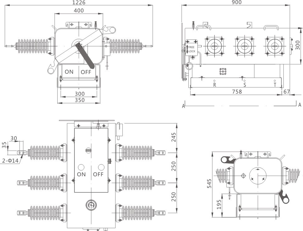 FLW34 系列户外高压六氟化硫负荷开关