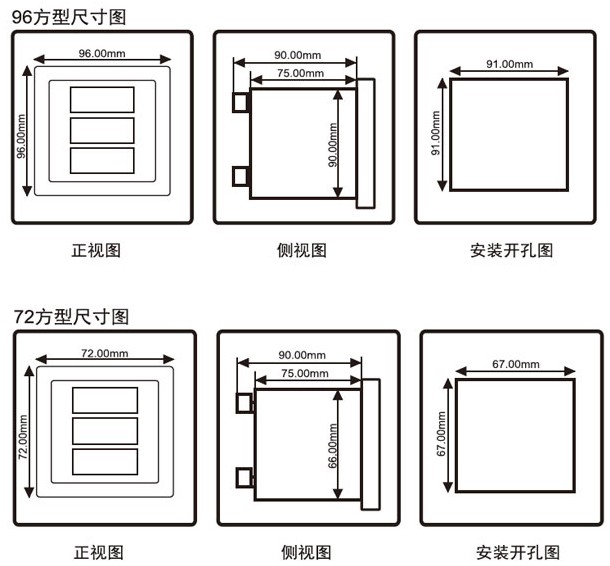 XF194I-AX1单相数显电流表