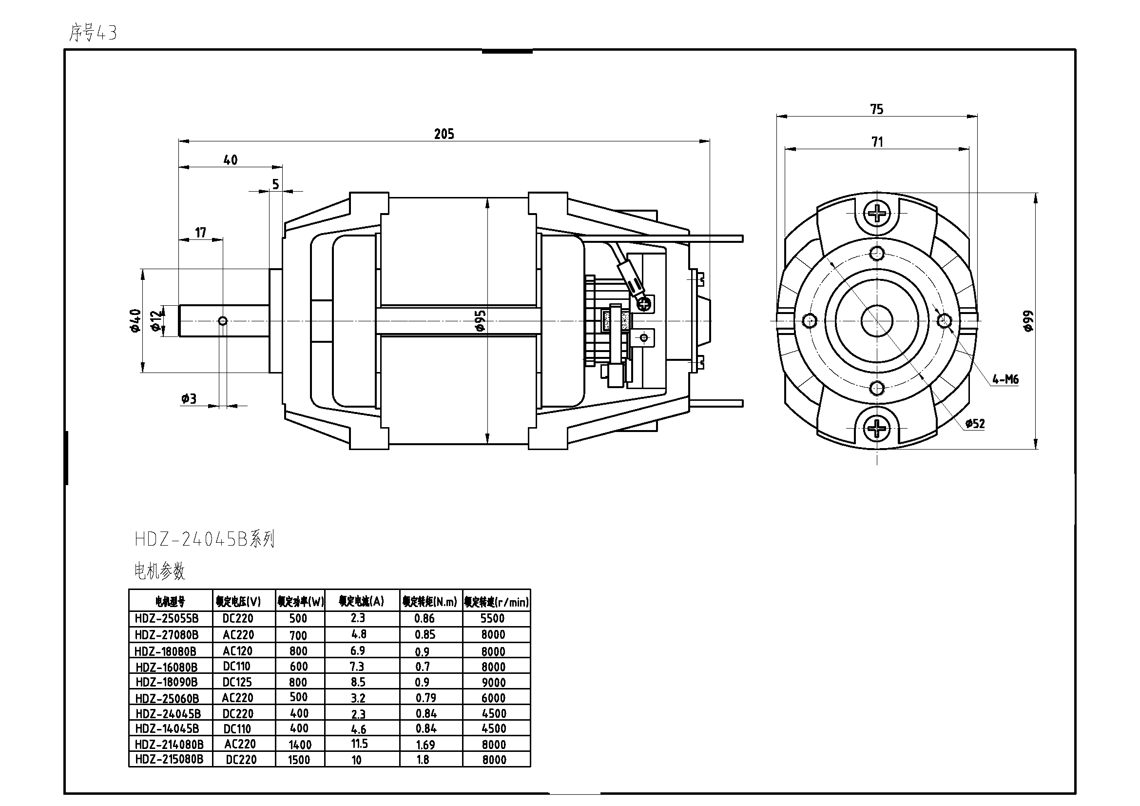 HDZ-24045B交直流两用电动机