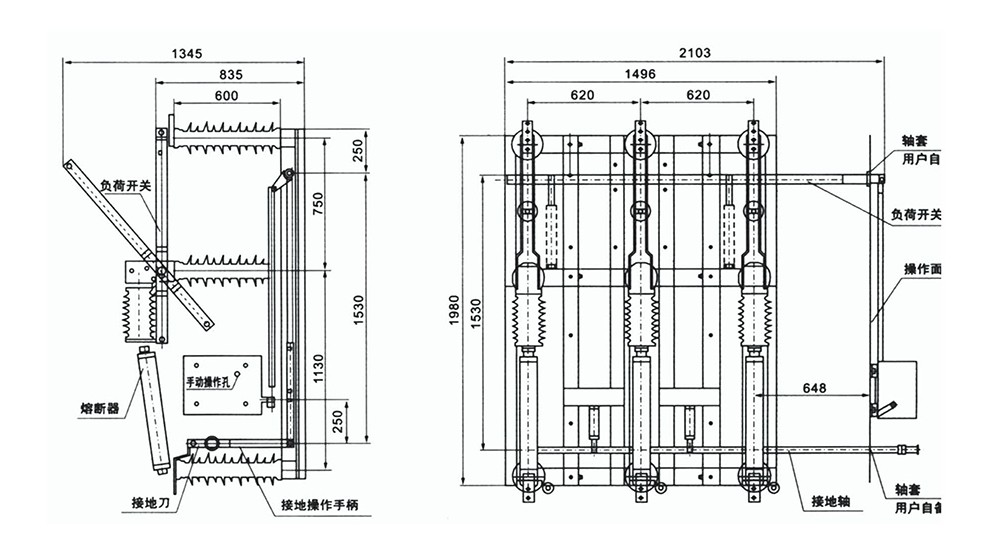 FZW□-40.5户外高压隔离真空负荷开关