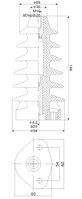 CG1-10Q/94×186施耐德户内高压带电显示装置传感器