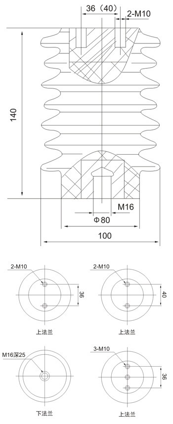 CG5-10Q/100×140户内高压带电显示装置传感器 接地开关专用