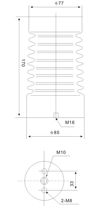 ZJ-10Q/85×170 支柱绝缘子(160、170高）