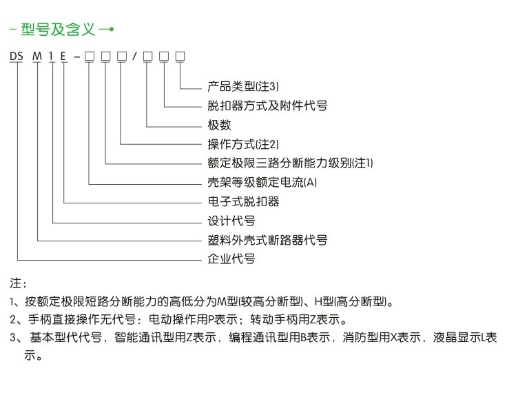 M1E电子式塑料外壳式断路器系列