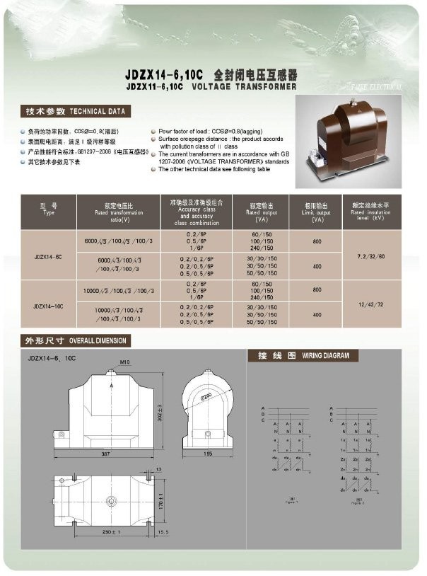 JDZX14-6,10C JDZX11-6,10C户内10KV电流互感器