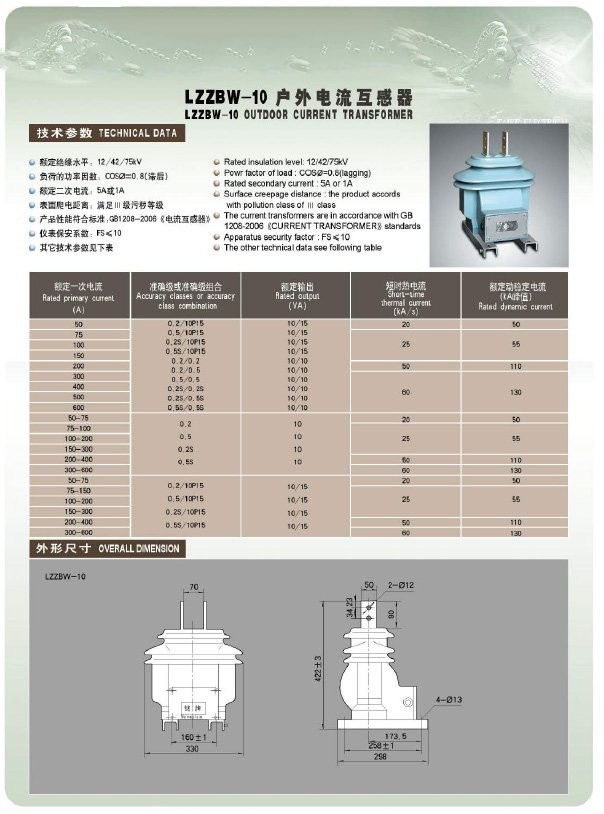 LZZBW-10户外10KV电流互感器