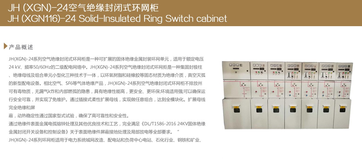 JH (XGN)-24空气绝缘封闭式环网柜