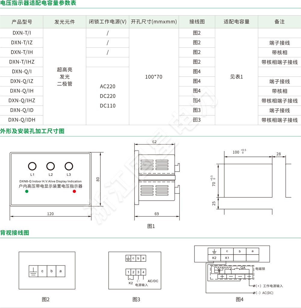 100X70mm高压带电显示装置（提示型）