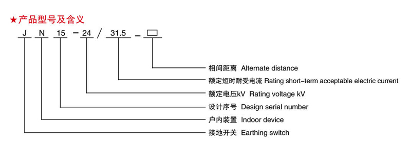 户内高压交流接地开关JN15-24/31.5