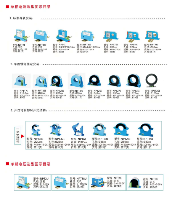 NPT系列交流电流传感器