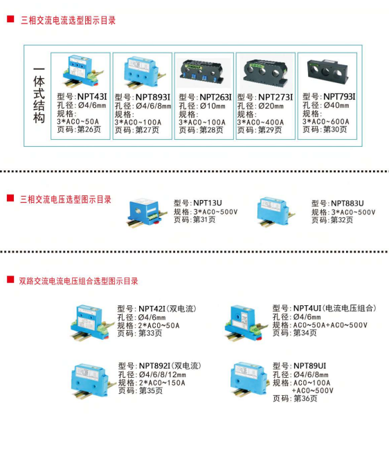 NPT系列交流电流传感器