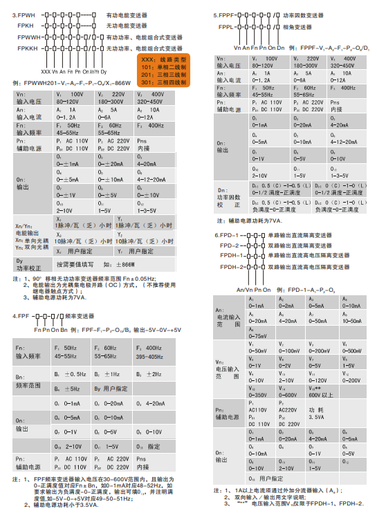 FPK无功功率变送器