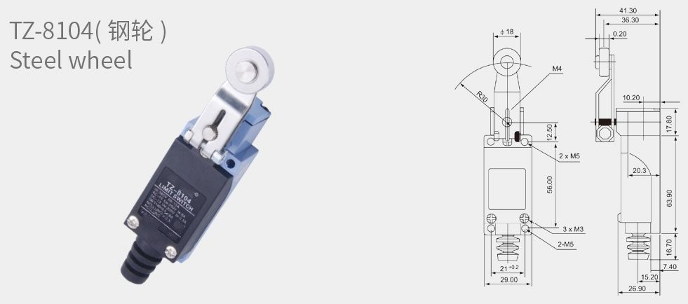 TZ-8104(-钢轮-)行程开关