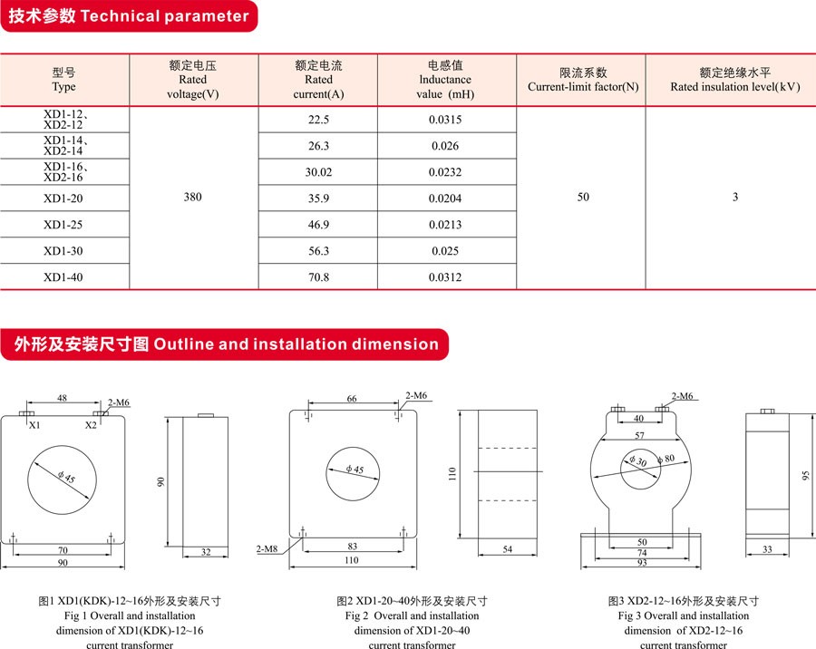 XD1,XD2(KDK)限流电抗器