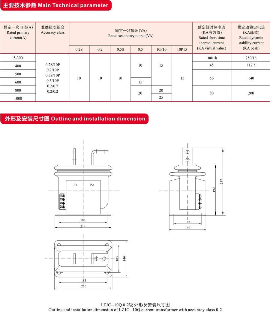 LZJ(C,D)-10(Q)电流互感器