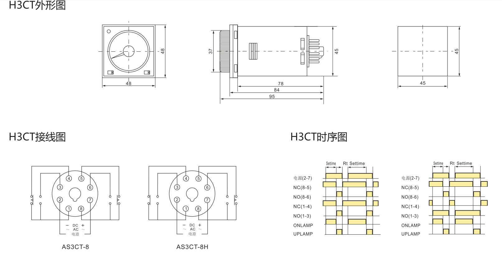 NDS16B(H3CT-8H)16B-8(H3CT-8)电子式时间继电器