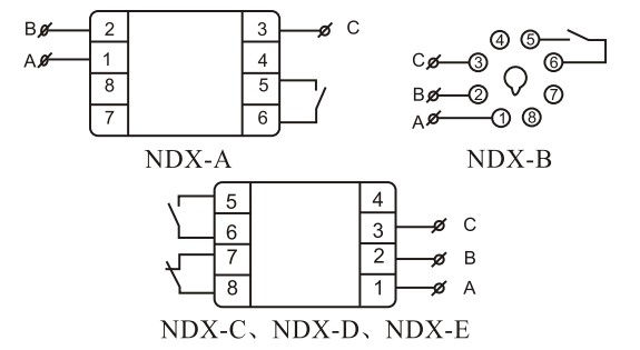 NDX(XJ3 4 5)断相与相序保护继电器