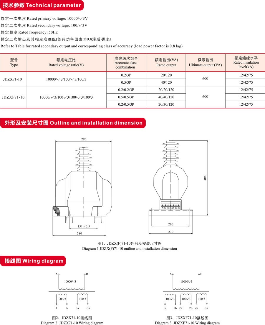 JDZX（F）71-10户外电压互感器