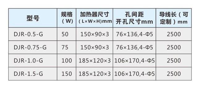 DJR-G系列硅胶加热器