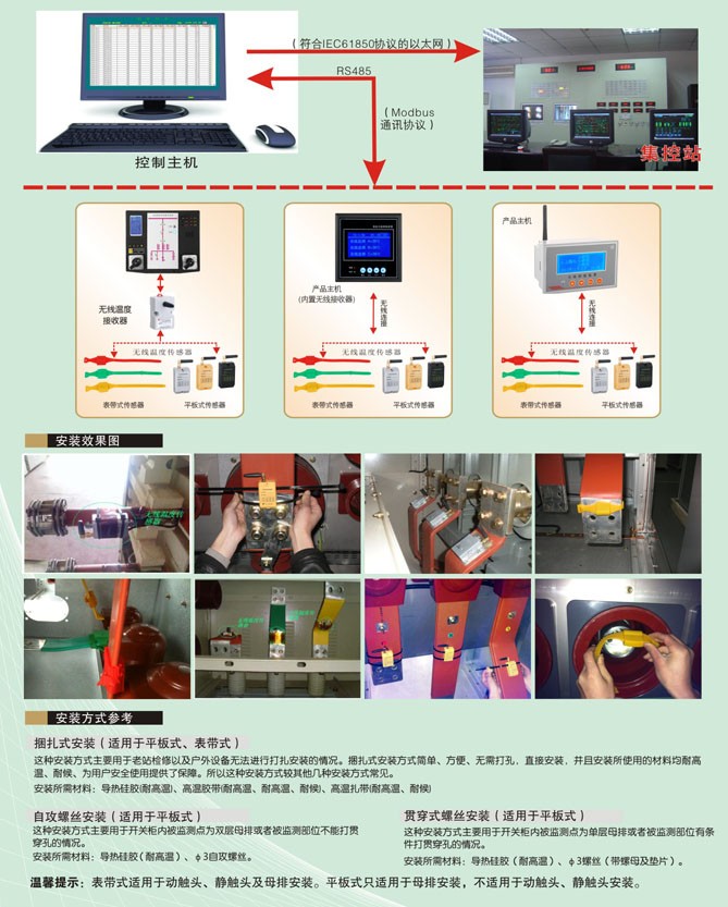 表带式无线测温传感器