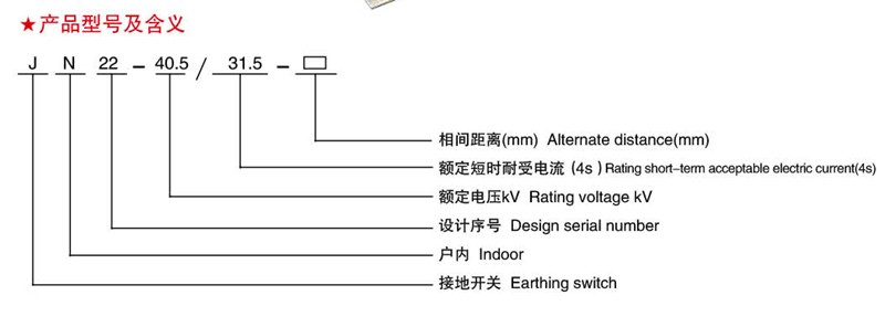 JN22-40.5/31.5型户内高压交流接地开关