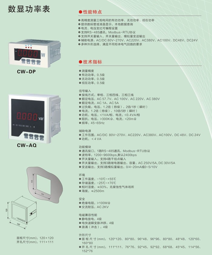 数显功率表