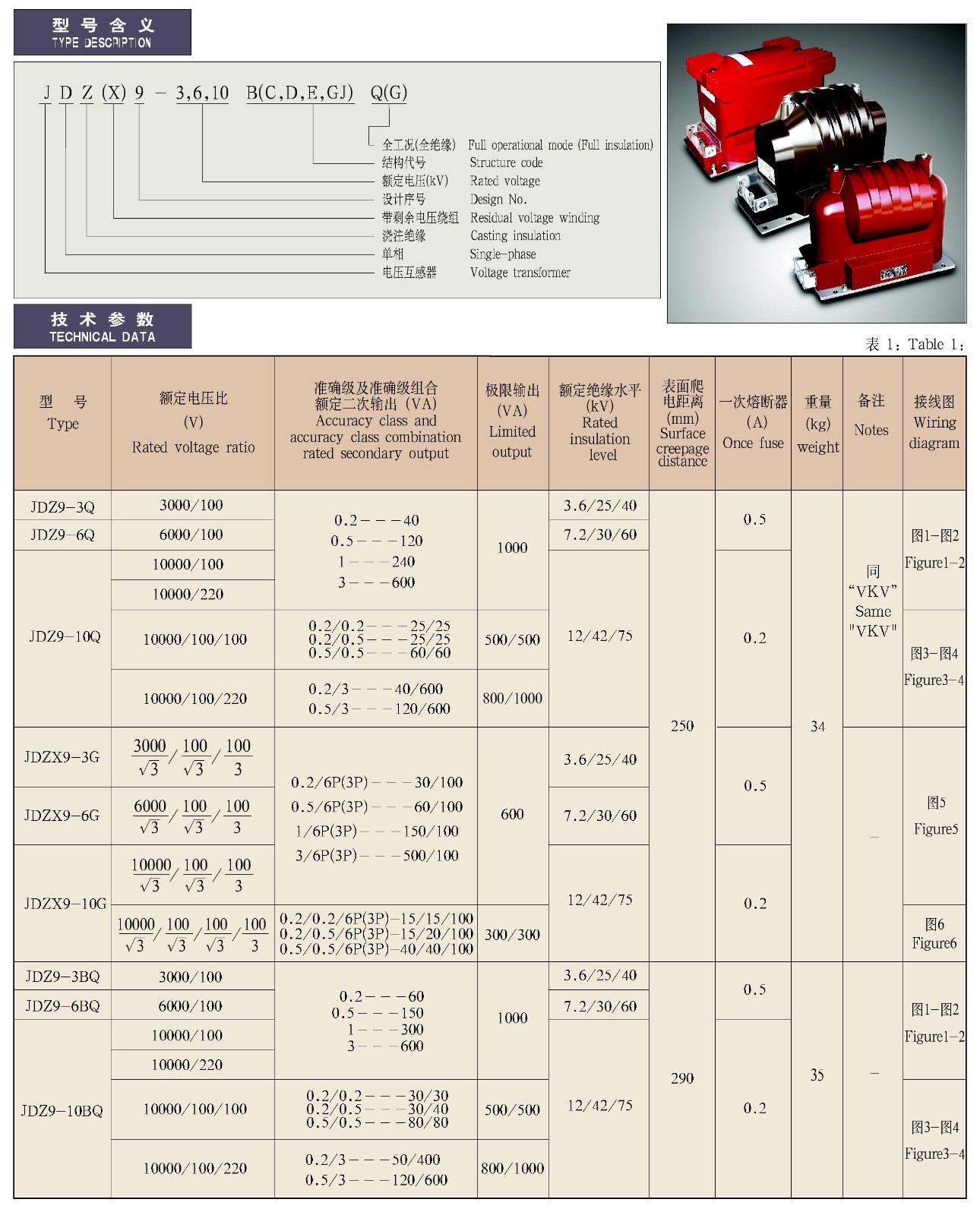 JDZ18-6、10A2户内用电压互感器