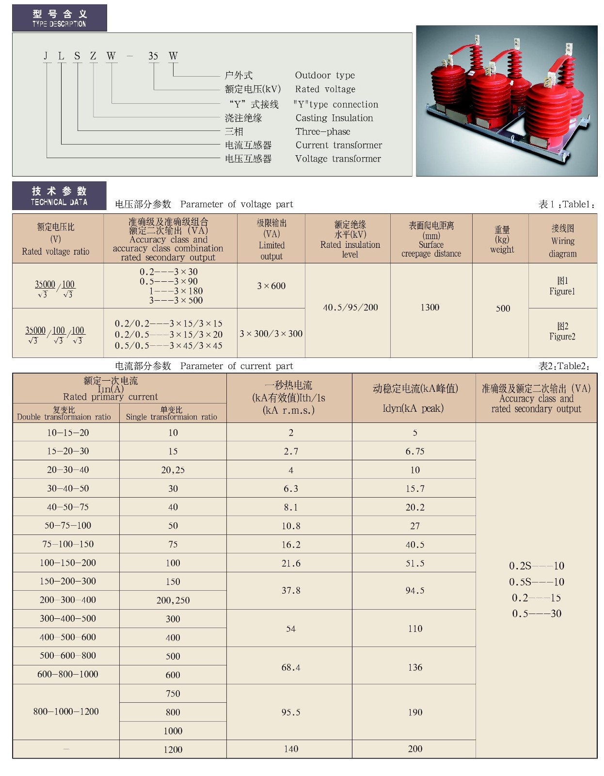 JLSZW-35W户外组合互感器