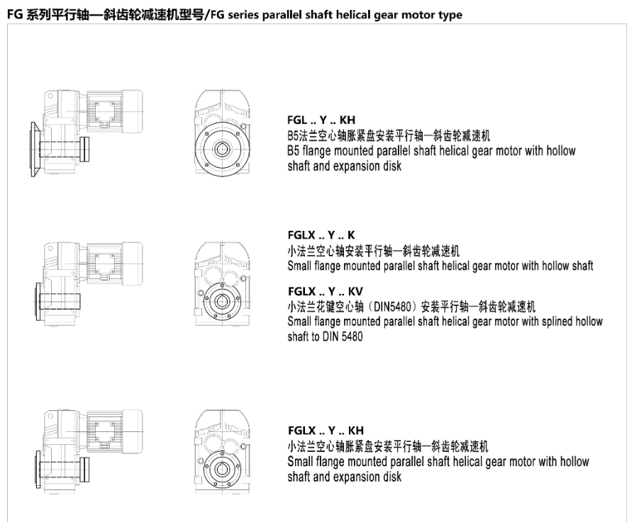 FG系列平行轴斜齿轮减速电机