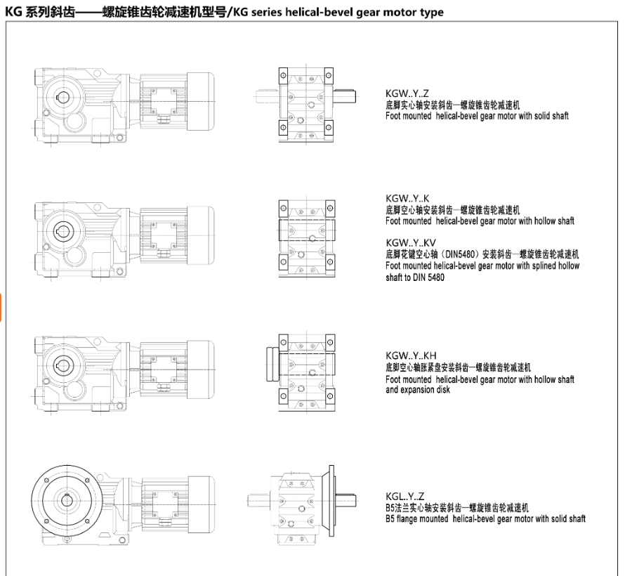 KG系列斜齿轮-伞齿轮减速电机