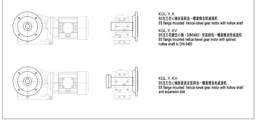 KG系列斜齿轮-伞齿轮减速电机