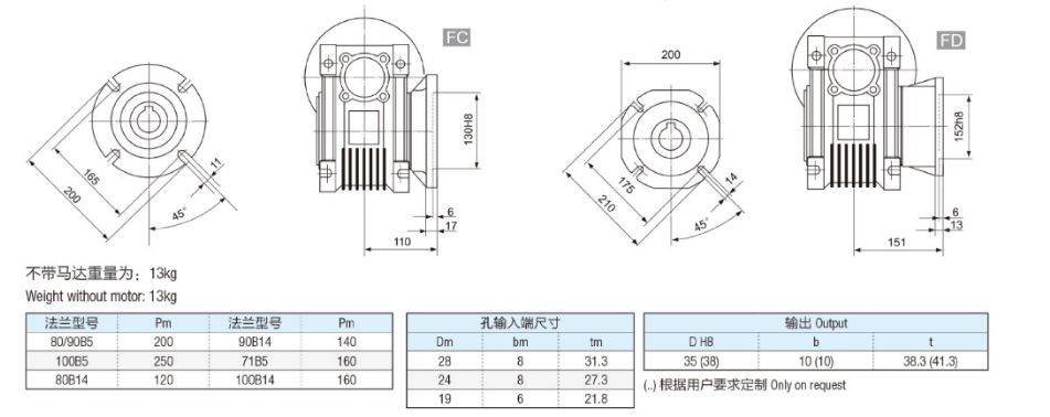 GWRV090蜗轮减速器