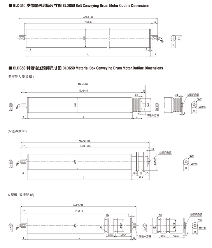 BLDG50电动滚筒