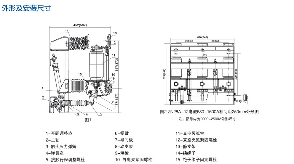 ZN28/ZN28A-12户内高压真空断路器