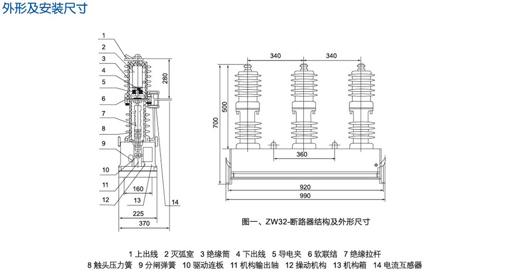 ZW32-12C户外交流高压自动重合器