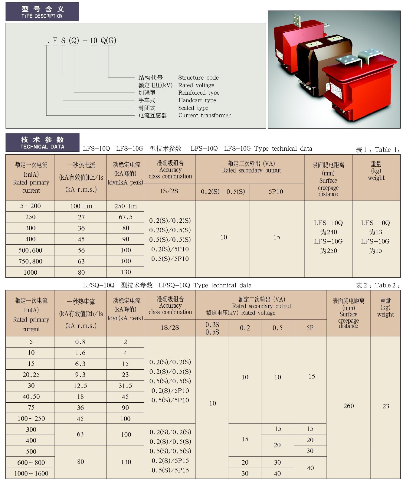 0.5-12KV-LFS(Q)-10Q(G)系列电流互感器