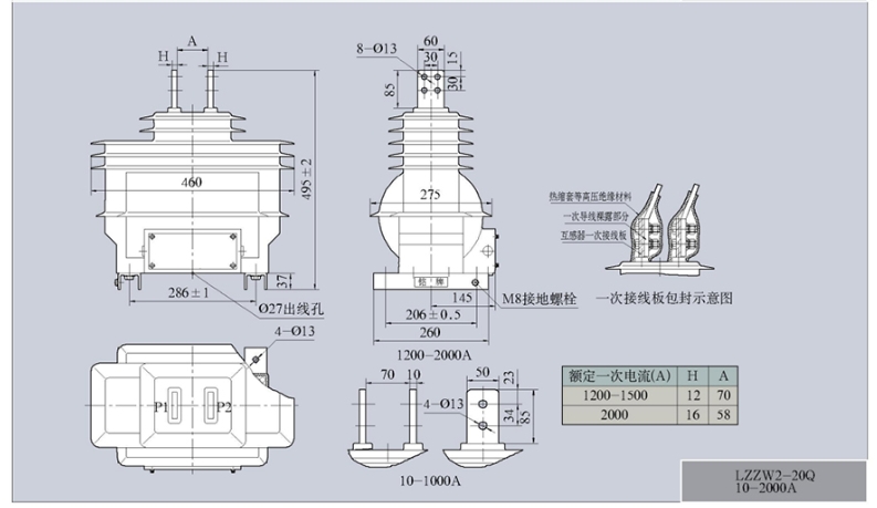 15-24KV-LZZW1(2)-20Q系列电流互感器