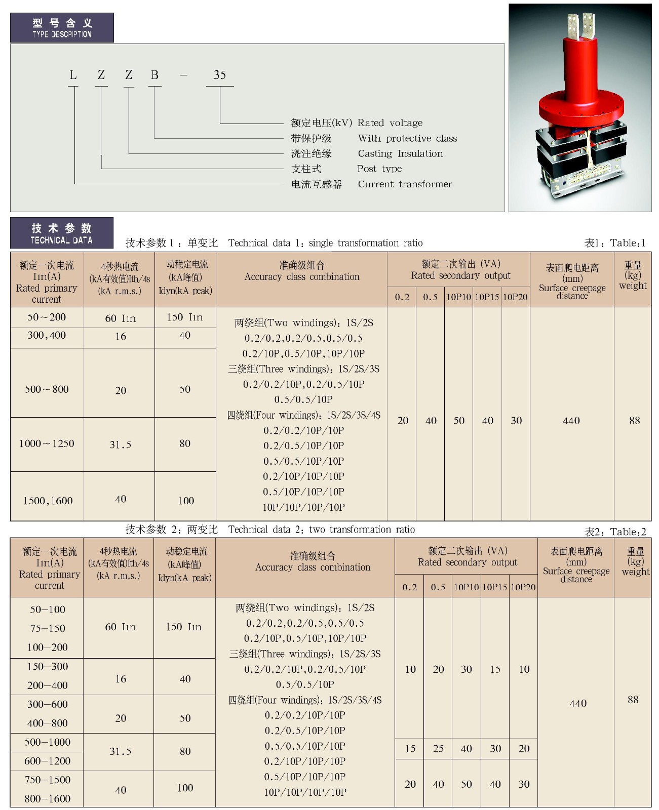 27.5-35kV-LZZB-35型环氧树脂支柱式电流互感器