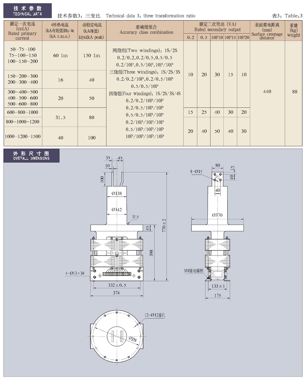 27.5-35kV-LZZB-35型环氧树脂支柱式电流互感器