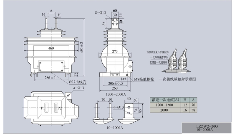 LZZW1(2)-20Q系列电流互感器