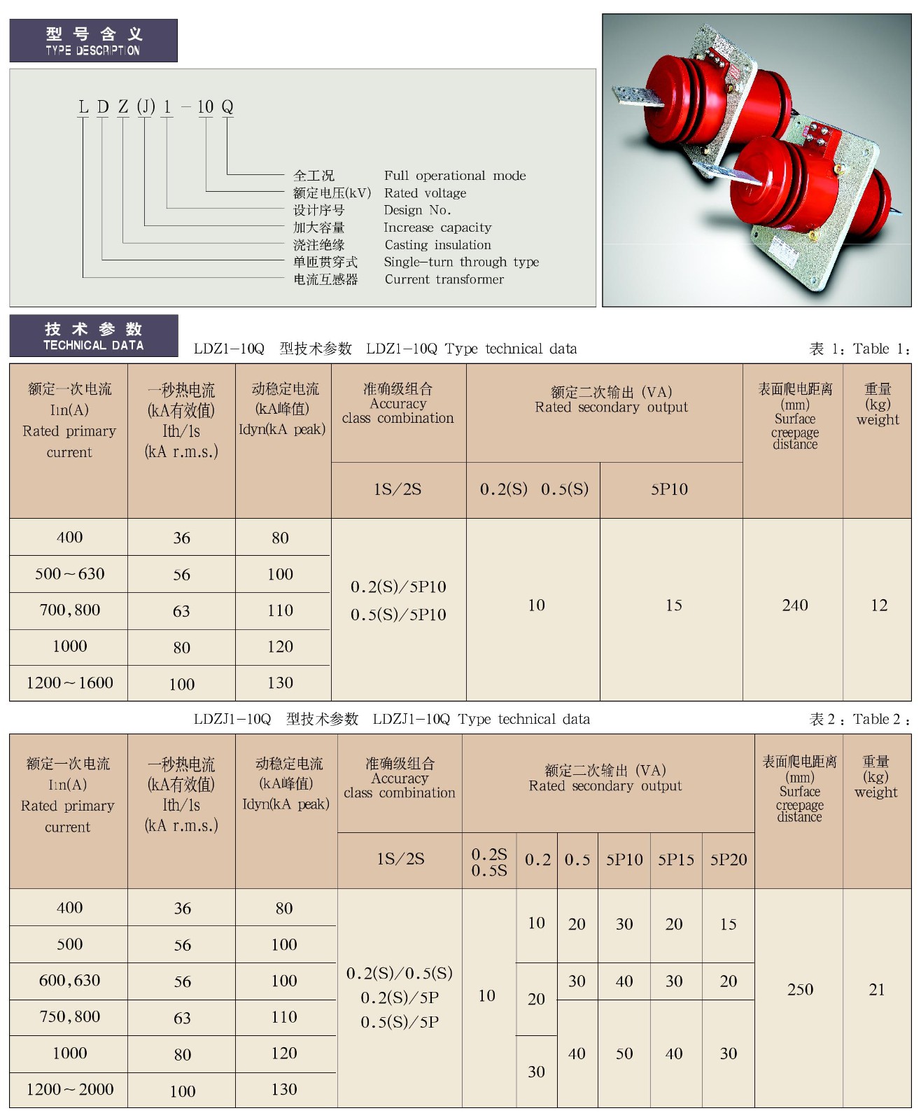 LDZ(J)1-10Q系列电流互感器