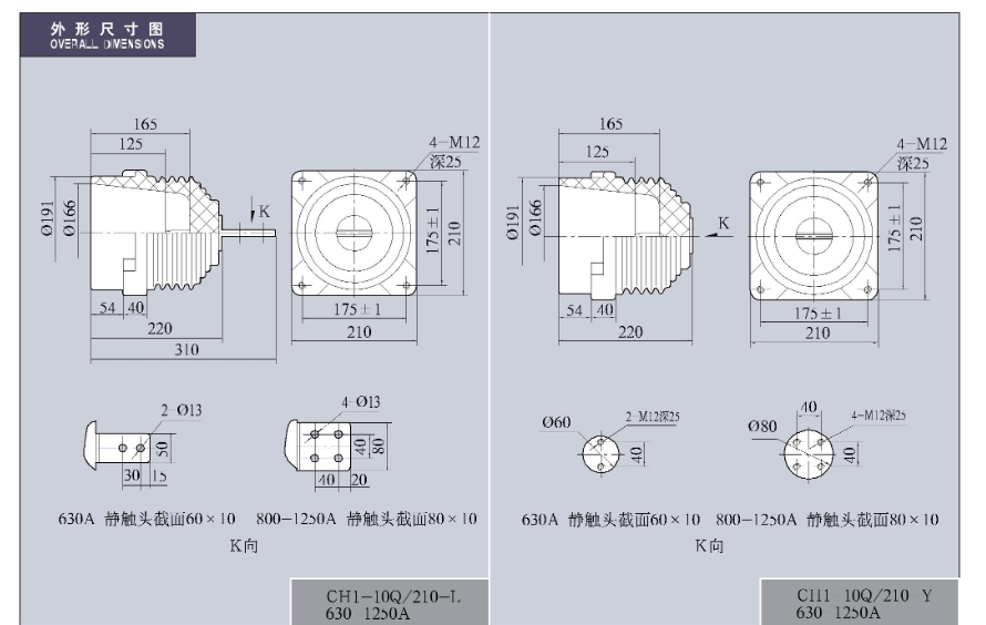 CH-10（Q）系列触头盒