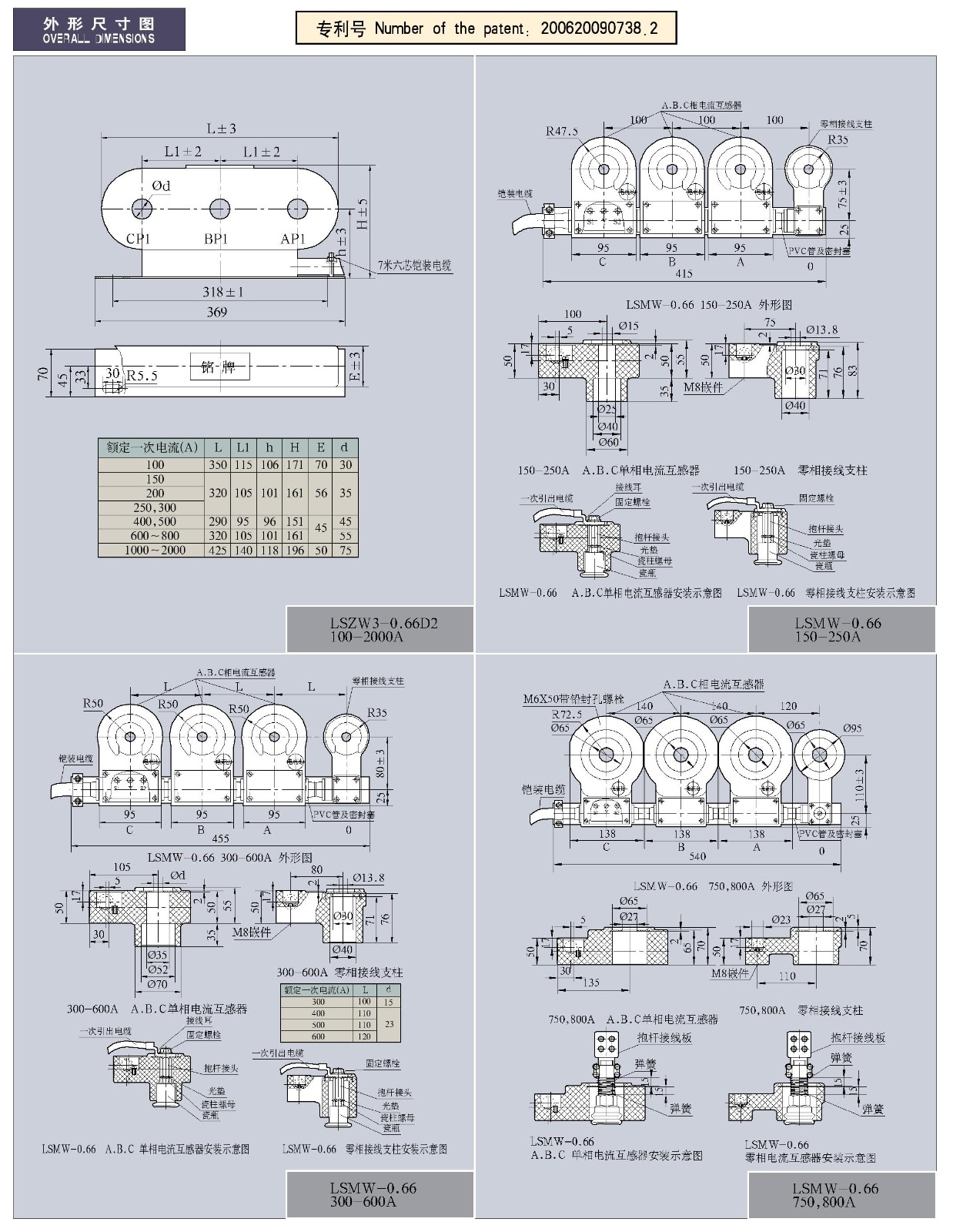 LSZ(M)W(3)-0.66(D、D2)系列户外三相组合互感器