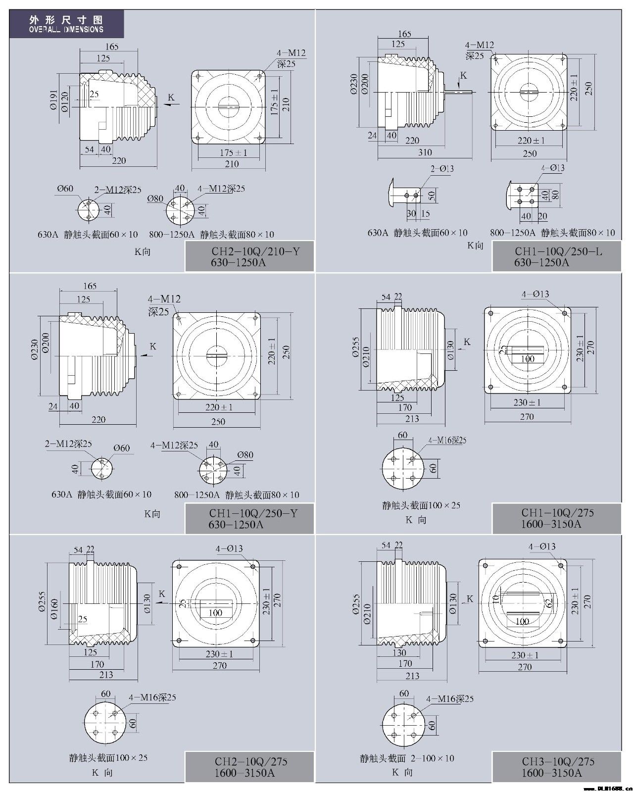 3-12kV环氧树脂CH-10（Q）系列触头盒