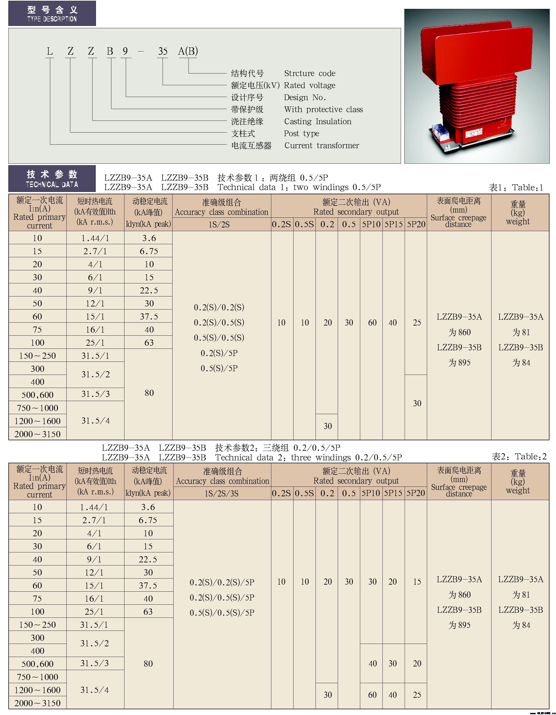 27.5-35kV环氧树脂支柱式电流互感器​LZZB9-35A(B)系列电流互感器