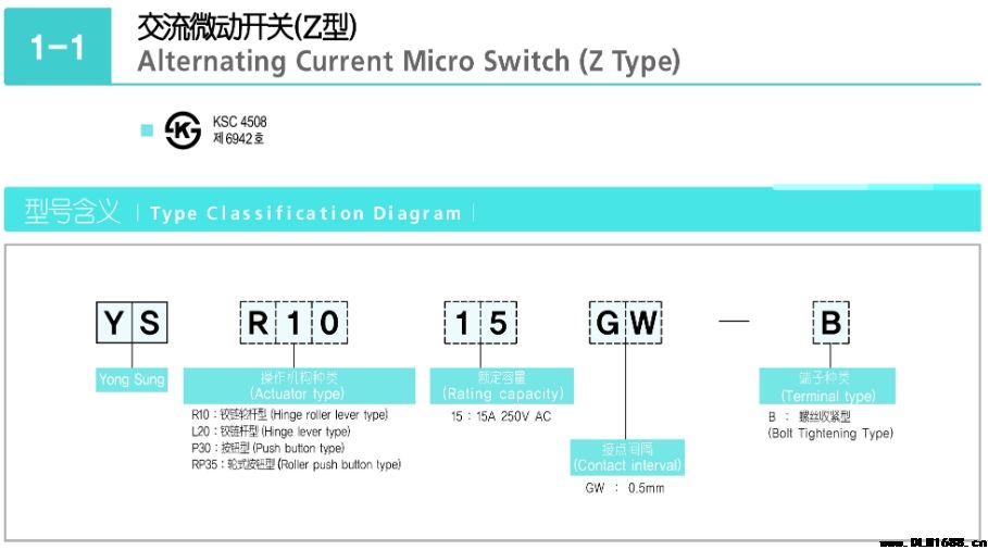 交直流微动行程开关