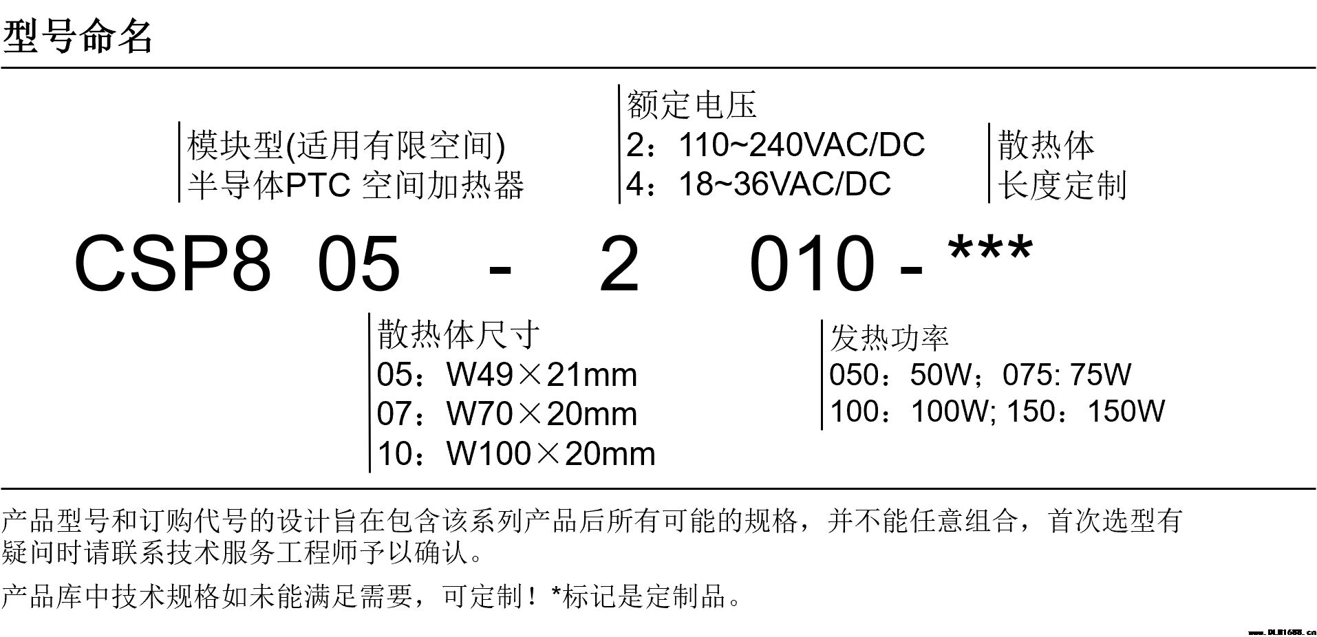 工业加热器 机柜空气调节器 设备内置电加热器 CSP8