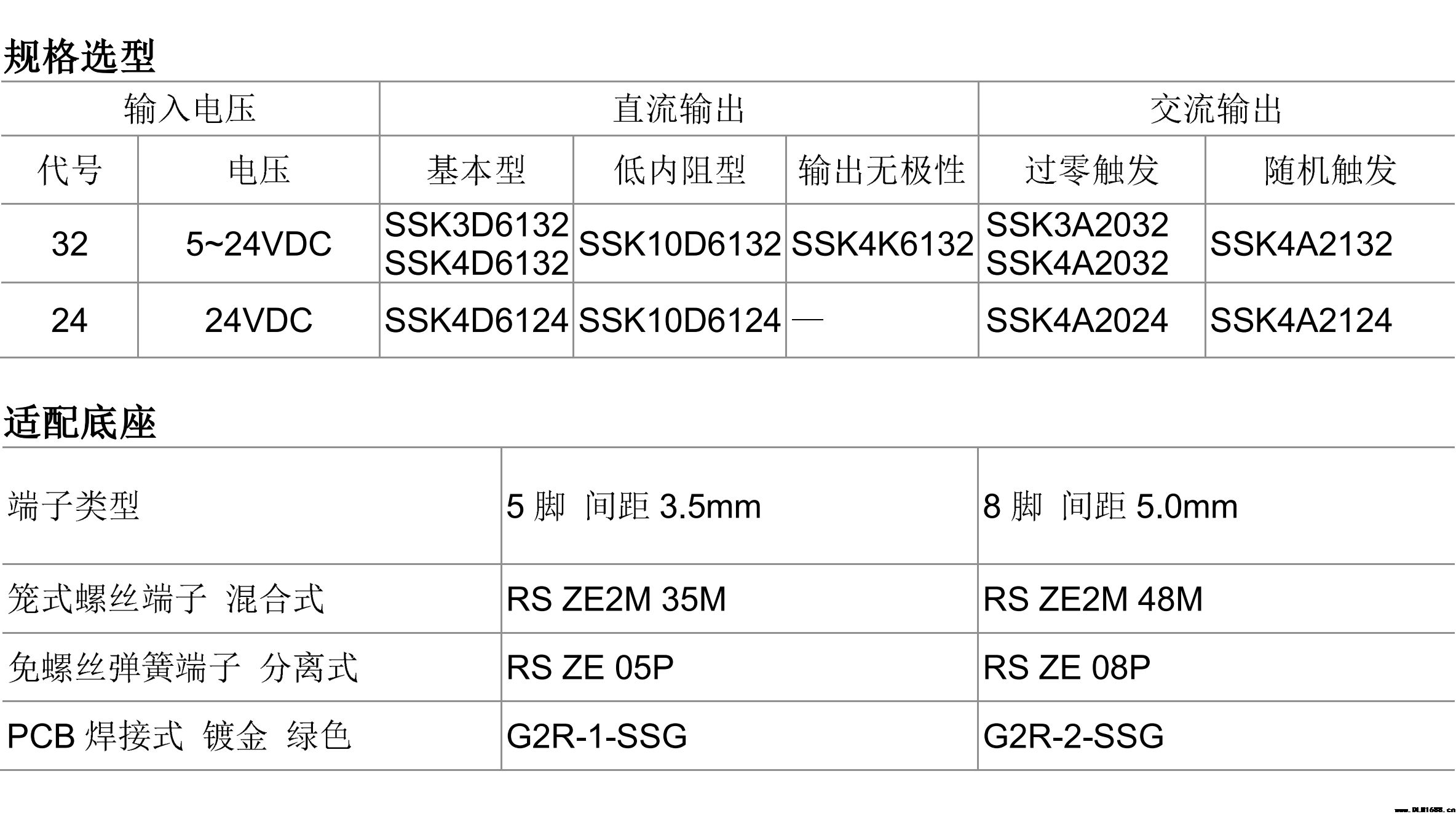 固态继电器 与G2RL HF115F相同 PCB焊接底座套装SSK