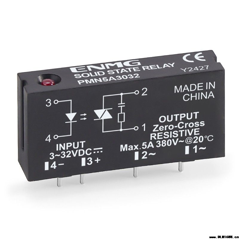 固态继电器 SIP单列直插PCB焊接式PMN带LED灯